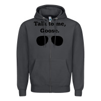 Smoke talk to me goose sunglasses funny Zipper Hoodie - artisFamous