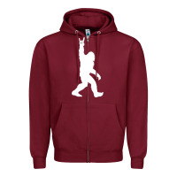 Burgundy the mountain sasquatch Zipper Hoodie - artisFamous