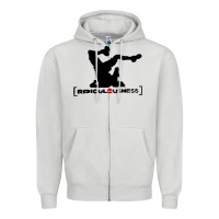 Dove Grey ridiculousness Zipper Hoodie - artisFamous