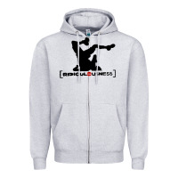 Heather Grey ridiculousness Zipper Hoodie - artisFamous