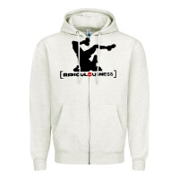 Oatmeal Heather ridiculousness Zipper Hoodie - artisFamous