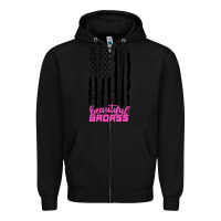 Black beautiful badass american Zipper Hoodie - artisFamous
