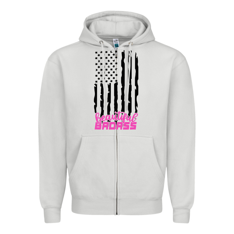 Beautiful Badass American Zipper Hoodie by artisFamous | Teevron