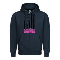 Navy beautiful badass american Zipper Hoodie - artisFamous