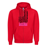 Red beautiful badass american Zipper Hoodie - artisFamous