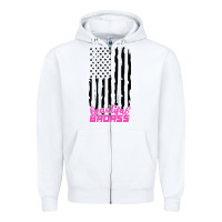 White beautiful badass american Zipper Hoodie - artisFamous