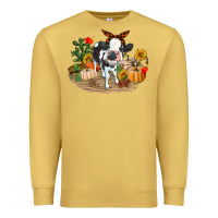 Antique Gold Fall baby cow Premium Sweatshirt - RanaPortraitStore