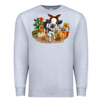 Heather Grey Fall baby cow Premium Sweatshirt - RanaPortraitStore