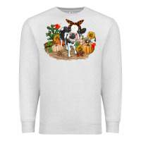 Oatmeal Heather Fall baby cow Premium Sweatshirt - RanaPortraitStore