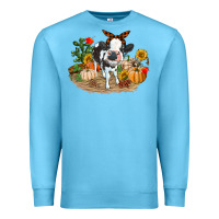 Ocean Blue Fall baby cow Premium Sweatshirt - RanaPortraitStore