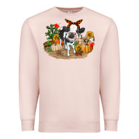 Pale Pink Fall baby cow Premium Sweatshirt - RanaPortraitStore
