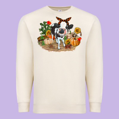 Fall Baby Cow Premium Sweatshirt Designed By Ranaportraitstore