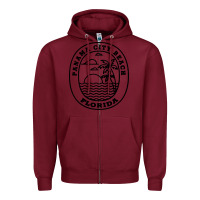 Burgundy panama city beach florida Zipper Hoodie - artisFamous