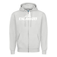 Dove Grey excavate funny Zipper Hoodie - artisFamous