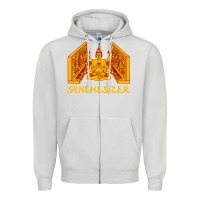 Dove Grey shiva hinduism modular synthesizer synth Zipper Hoodie - artisFamous