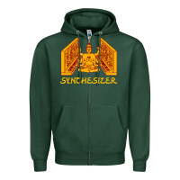 Sports Green shiva hinduism modular synthesizer synth Zipper Hoodie - artisFamous
