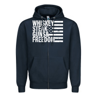 Navy whiskey steak guns freedom Zipper Hoodie - artisFamous