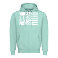Seafoam whiskey steak guns freedom Zipper Hoodie - artisFamous