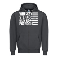 Smoke whiskey steak guns freedom Zipper Hoodie - artisFamous