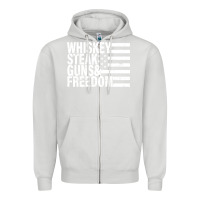 Dove Grey whiskey steak guns freedom Zipper Hoodie - artisFamous