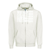 Oatmeal Heather whiskey steak guns freedom Zipper Hoodie - artisFamous