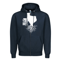 Navy texas roots vintage usa Zipper Hoodie - artisFamous