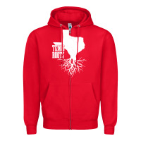 Red texas roots vintage usa Zipper Hoodie - artisFamous
