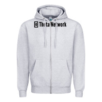 Heather Grey theta network Zipper Hoodie - artisFamous