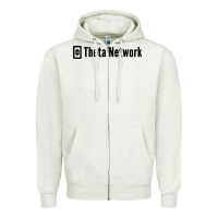 Oatmeal Heather theta network Zipper Hoodie - artisFamous
