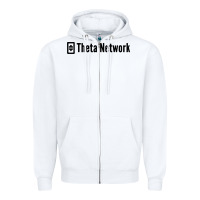 White theta network Zipper Hoodie - artisFamous