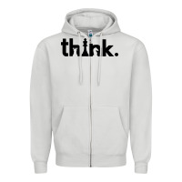 Dove Grey think chess Zipper Hoodie - artisFamous