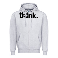 Heather Grey think chess Zipper Hoodie - artisFamous