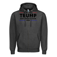 Charcoal Heather trump 2024 Zipper Hoodie - artisFamous