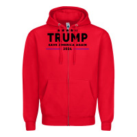 Red trump 2024 Zipper Hoodie - artisFamous