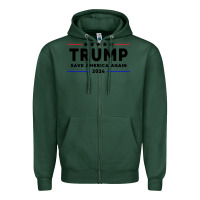 Sports Green trump 2024 Zipper Hoodie - artisFamous