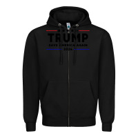 Black trump 2024 Zipper Hoodie - artisFamous