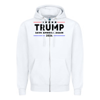 White trump 2024 Zipper Hoodie - artisFamous