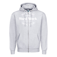 Heather Grey hard work beats talent Zipper Hoodie - artisFamous