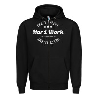 Black hard work beats talent Zipper Hoodie - artisFamous