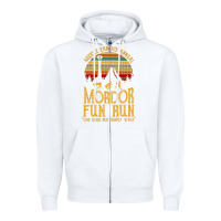 White middle earth's annual mordor fun run Zipper Hoodie - artisFamous