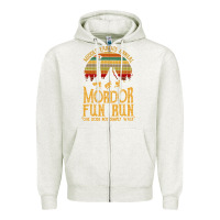 Oatmeal Heather middle earth's annual mordor fun run Zipper Hoodie - artisFamous