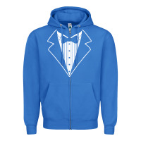 True Royal fake tux tuxedo suit tie Zipper Hoodie - artisFamous