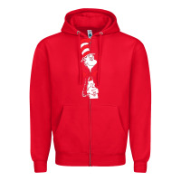 Red dr seuss the cat in the hat Zipper Hoodie - artisFamous