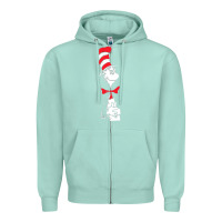 Seafoam dr seuss the cat in the hat Zipper Hoodie - artisFamous