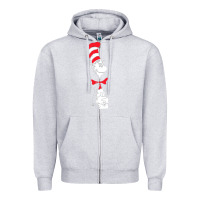 Heather Grey dr seuss the cat in the hat Zipper Hoodie - artisFamous