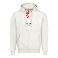 Oatmeal Heather dr seuss the cat in the hat Zipper Hoodie - artisFamous