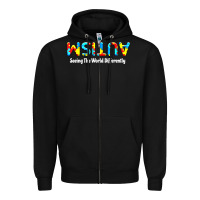 Black autism seeing the world differently Zipper Hoodie - artisFamous