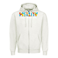 Oatmeal Heather autism seeing the world differently Zipper Hoodie - artisFamous