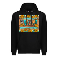 Black Welcome fall Premium Hoodie - Artiststas