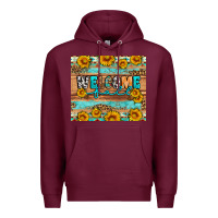 Burgundy Welcome fall Premium Hoodie - Artiststas